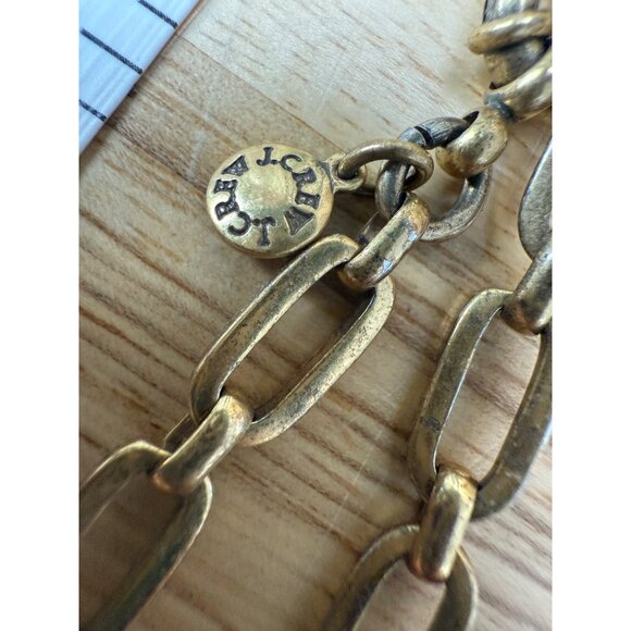 J. Crew Statement Gold-Tone Necklace With Cream Stones & Crystal Accents - Picture 7 of 7